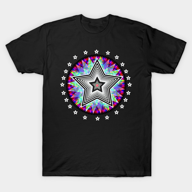 Radial star 11 T-Shirt by CybertronixWolf